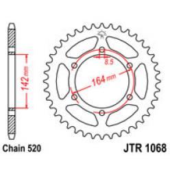 Звездочка задняя JT Sprockets (шаг 520 46зуб) JT JTR1068
